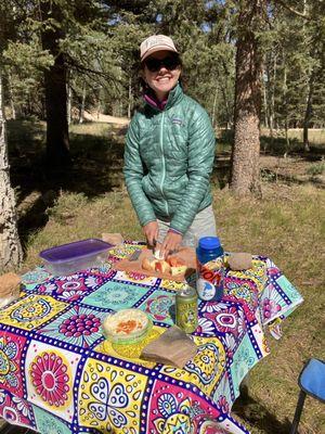 Camp in the outdoors using Local Information