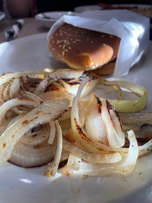 Cheeseburger with grilled onions!