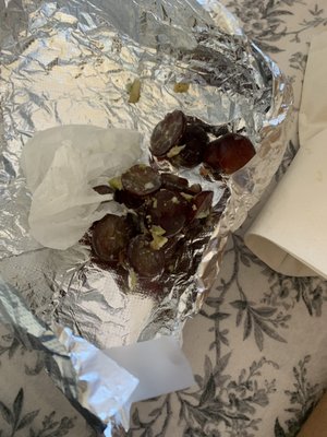 All the grapes that weren't supposed to be in my California Club Wrap