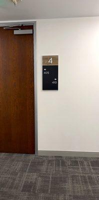 Find our office on the fourth floor, Suite 410!