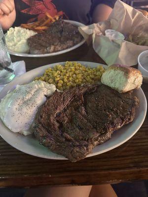 Steak night - cooked medium $16 and it comes with 2 sides.