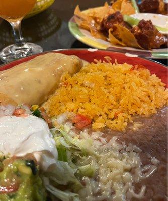 Chiminango-  beef with beans and rice