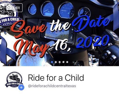 Fundraiser for Child Abuse Awareness and Prevention - Motorcycle Ride