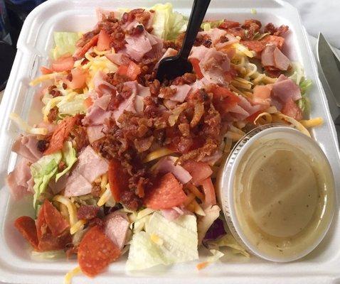 Another Jo Jo's, another excellent salad.  This one was a chef salad with pepperoni substituted for turkey.