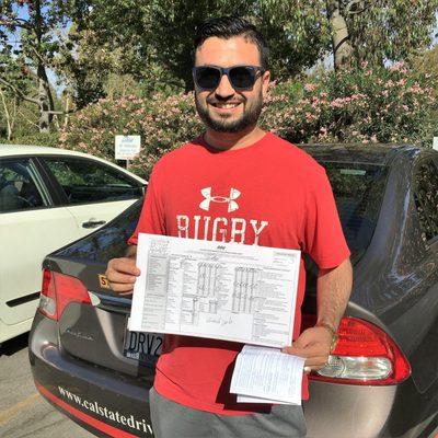 student learned from Cal State Driving school and passed drive test at Simi Valley DMV