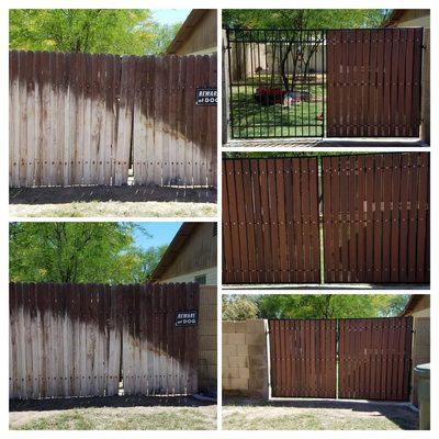 Replacement of old wooden RV gate.