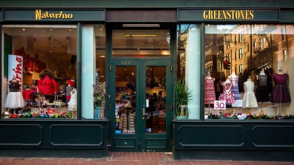 Greenstones for kid's clothes and Naturino for kid's shoes---all in one place.