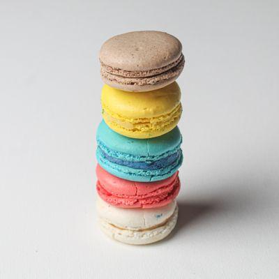 Fresh Macarons made in the market. Pick your flavor!