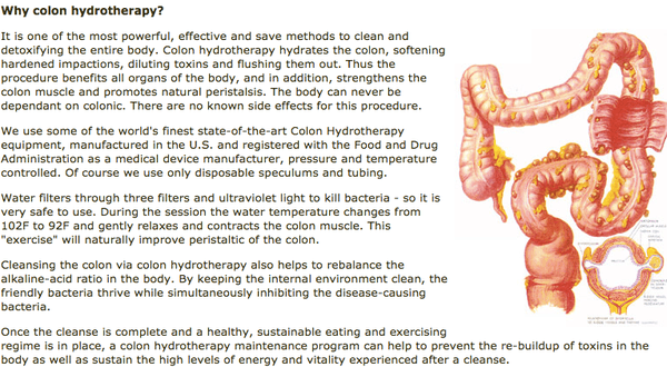 Why colon hydrotherapy?