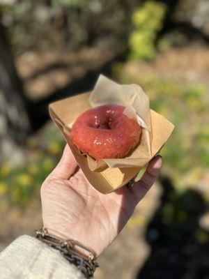 Raspberry donut