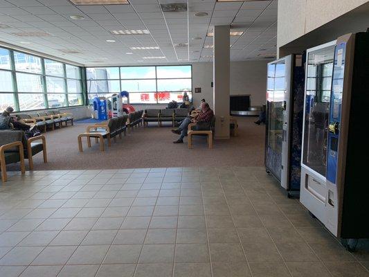 Waiting area outside of gate before TSA check.