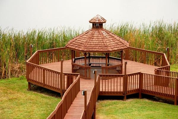 Combination deck and gazebo