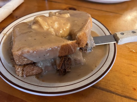 Tuesday Lunch Special-Hot Beef Sandwich w/mashed potatoes & gravy ($12.99)