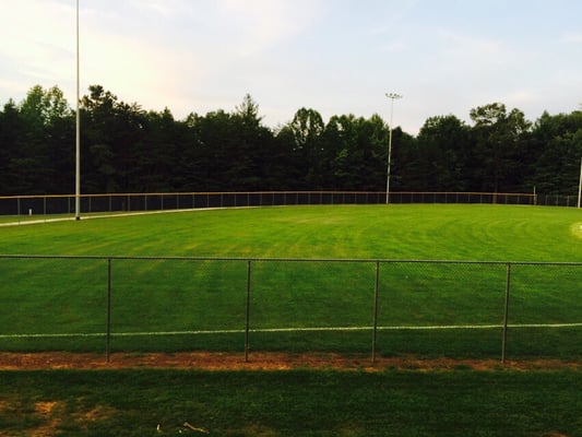 Baseball field. As beautiful as it was when I was a kid. Peaceful...Calm....Serene area when a game isn't happening.