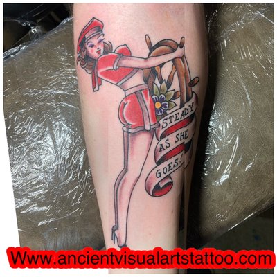 Traditional sailor jerry tattoo done by josh