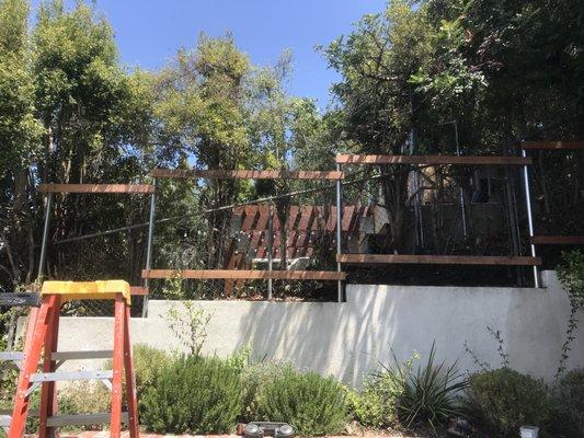 Needed privacy fence in addition to the existing chain link fence.