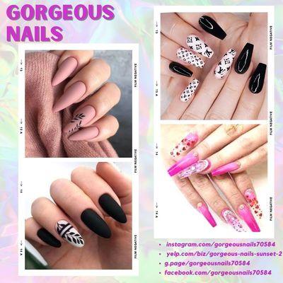 Gorgeous Nails 
 Our location: 166 Oak Tree Park Dr, Sunset, LA 70584 
 Our phone: 337-278-2188