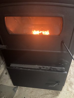 Anthracite stove install