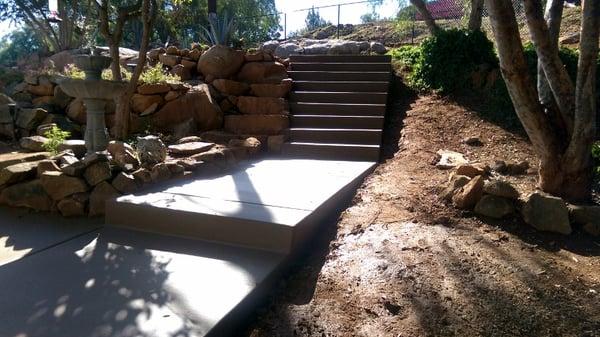 Colored Concrete Steps