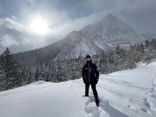 The awesome ski jacket my husband found!