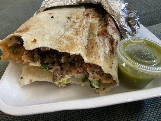 Steak burrito