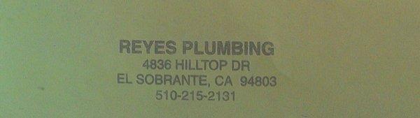 Reye's Plumbing