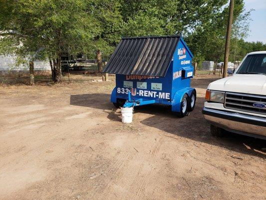 Six yard mini dumpsters are all over the metro area, call 833-U-RENT-ME