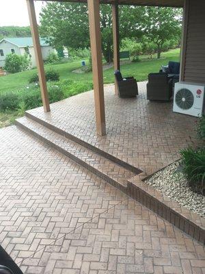 Stunning Herringbone Brick Patio