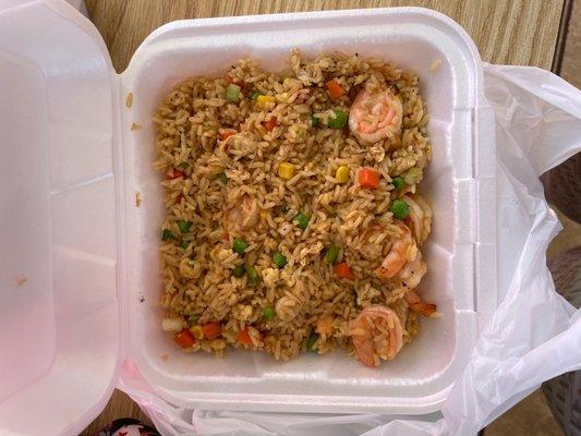 My son ordered the shrimp fried rice