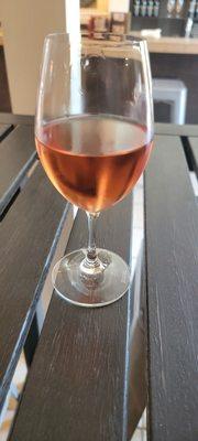 Glass of Rose' on a 90 degree day