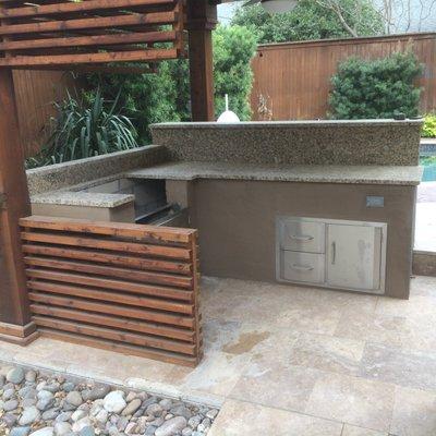 Modern outdoor kitchen