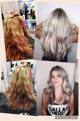 4 hour color correction blonde makeover.