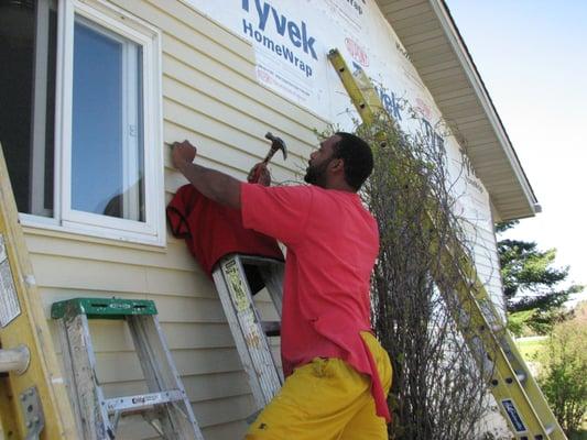 Darrell working diligently in Grand Rapids, May 2012.