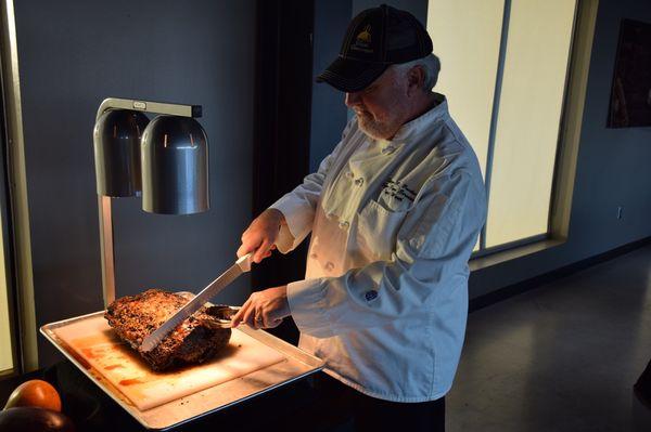 Mmmm...herb crusted, slow roasted prime rib.