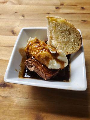 Pot roast with homemade bread