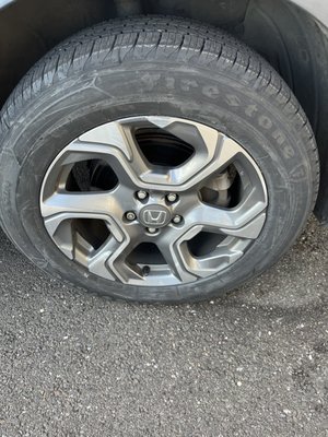 One of my new tires from Firestone