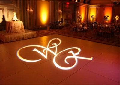 Custom Monogram or Name in Light for Wedding Reception.