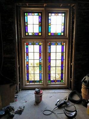 church turned condominium restoration window