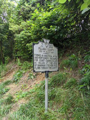 Pulaski and Wythe County Historical Marker, Draper VA