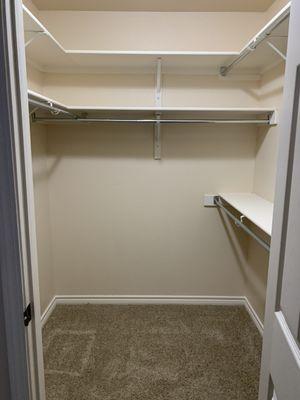 Large and roomy walk-in closet