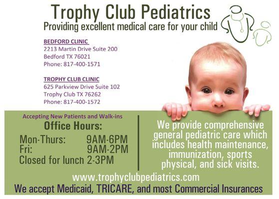 TC Pediatrics providing excellent care to our patients. We are accepting new patients.