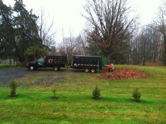 Our fall cleanup crew hard at work.