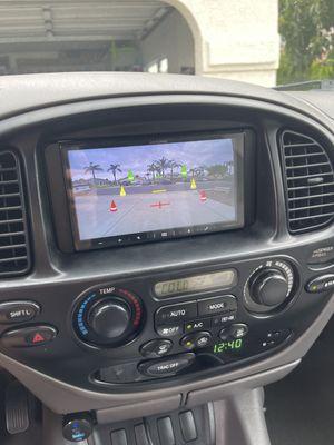 Back up camera view.