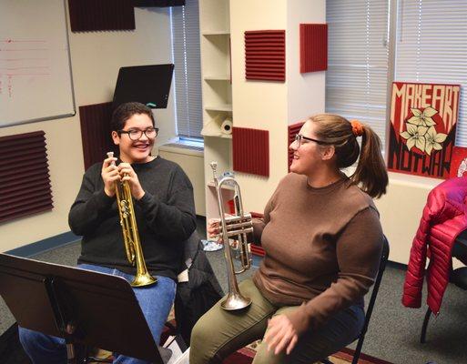 Instructor Janice Baugh and student.