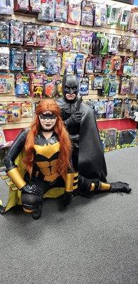 Batwoman and Batman are regular visitors!