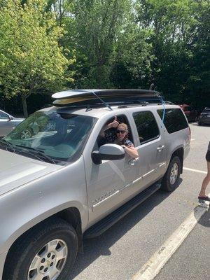 Loaded up just before hitting the lake