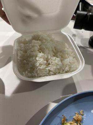 White rice. I didn't know that it came with the dish