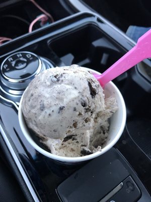 Oreo Cookies 'n Cream.  Never too cold for ice cream!!