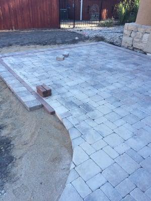 Patio in process