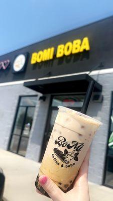 Crème Brûlée Milk Tea with boba